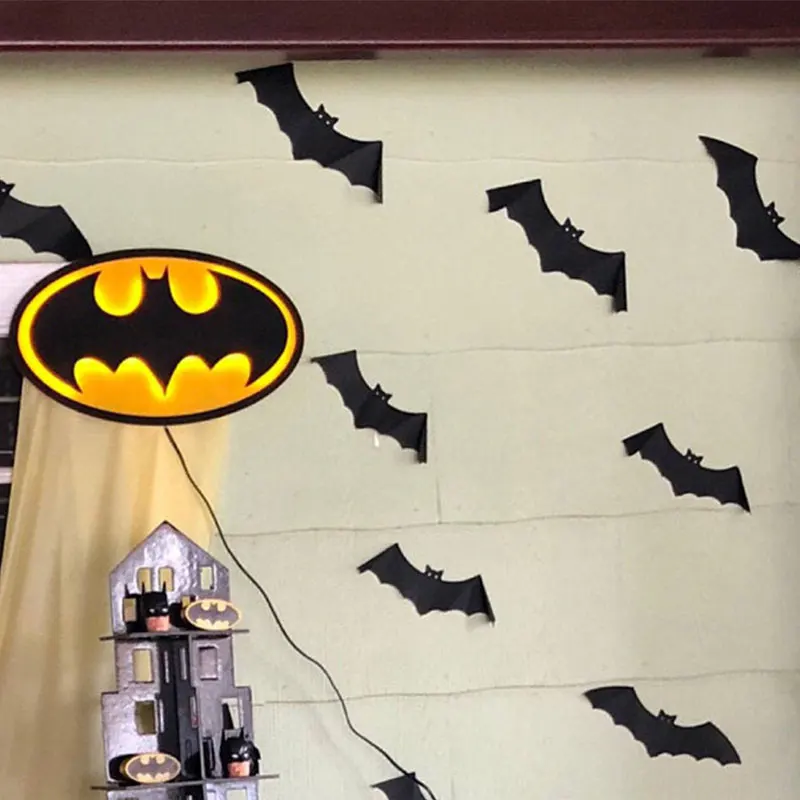 Лига Справедливости Figura Бэтмен детский настенный светильник светодиодный 3D светодиодный настенный светильник для гостиной спальни дома 16 цветов сменный настенный светильник