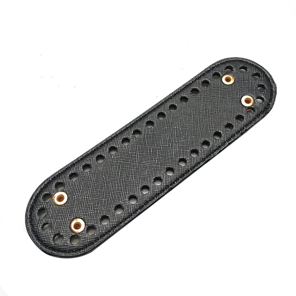 

Pad Oval Craft Replacement Crochet Accessories Bag Bottom PU Leather With Holes Women Handbag Handmade DIY Knitting Long