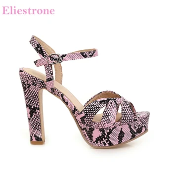

2020 Brand New Fashion Pink Brown Women Platform Sandals Rome Spike High Heel Lady Dress Shoes Plus Big Size 43