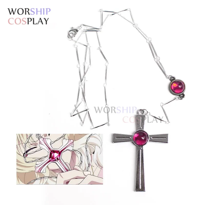 Diabolik Lovers Komori Yui Cosplay Cross Necklace Hairpin