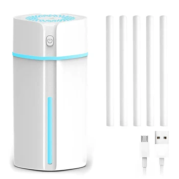 

Mini USB Humidifier, Portable Humidifier with Multi-Colour LED Lights, Small Humidifier for Desk Travel Office Car Bedroom, Quie