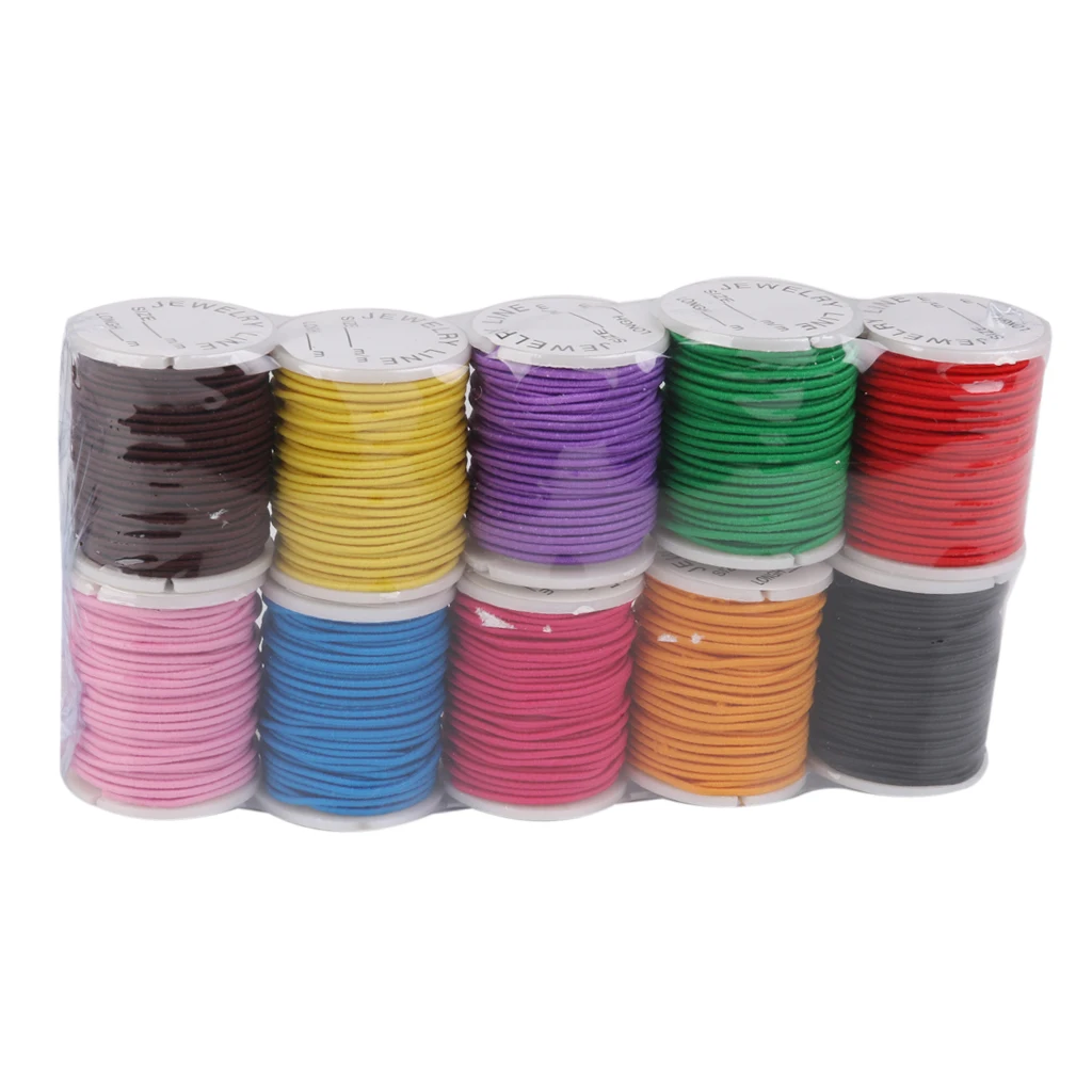 

10 Rolls Colored Elastic Cord String Jewel Craft Making Beading Thread Cord