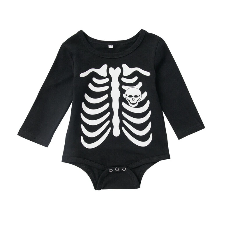 2019 New Halloween Clothes Bodysuits Newborn Baby Boy Girls Long Sleeve Jumpsuit Infant Kids Outfits Bebes Party Costumes 0-24M