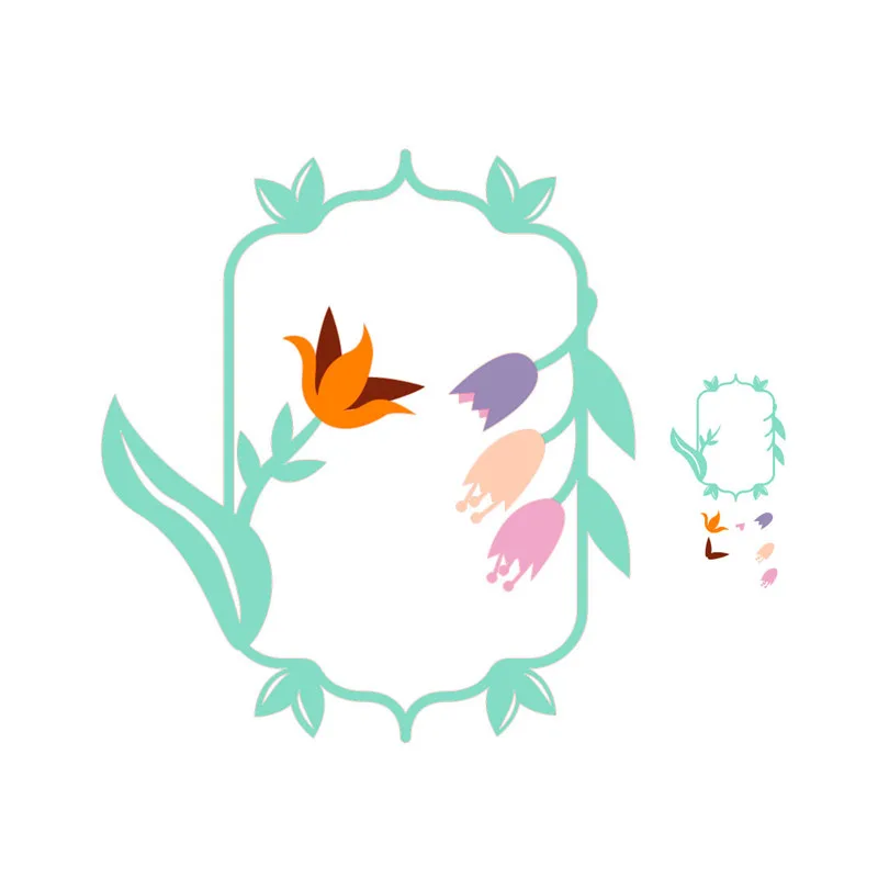 

YaMinSanNiO Flower Wreath Dies Frame Metal Cutting Dies for Card Making Scrapbooking Dies Embossing Cuts Stencil Craft New 2019