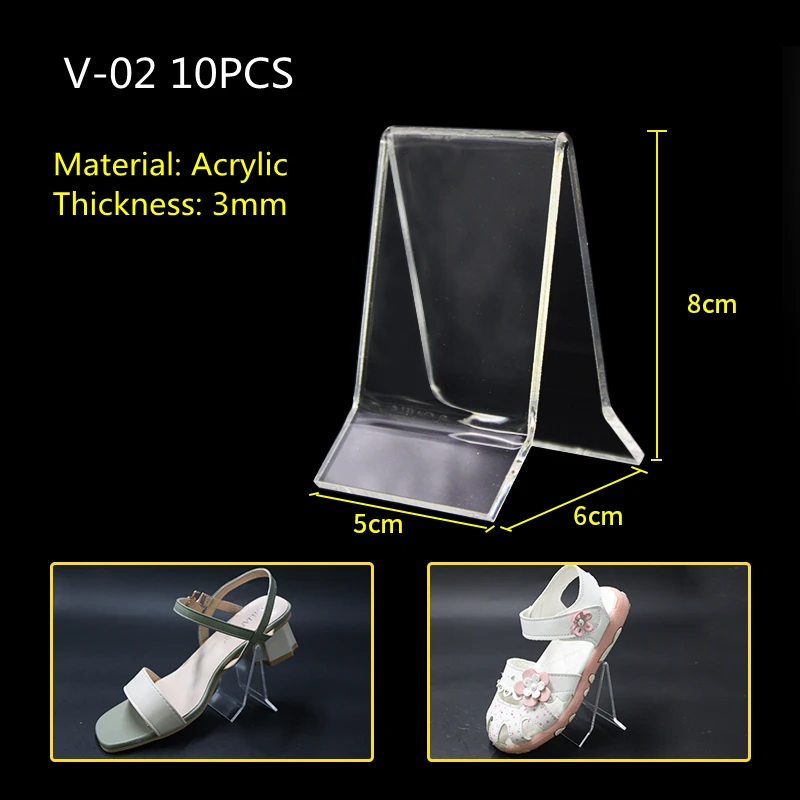 2 Pair/4 Pcs Acrylic Shoe Store Display Stands Clear Sandal Display Stands High Heel Display Holder Home Shopping Malls Home Decor Kitchen - View #6