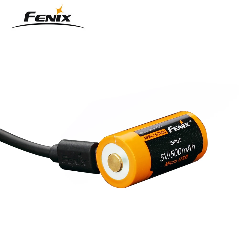 Перезаряжаемая литий ионная батарея Fenix 16340 емкостью 700 мА · ч USB RCR123A|Портативные
