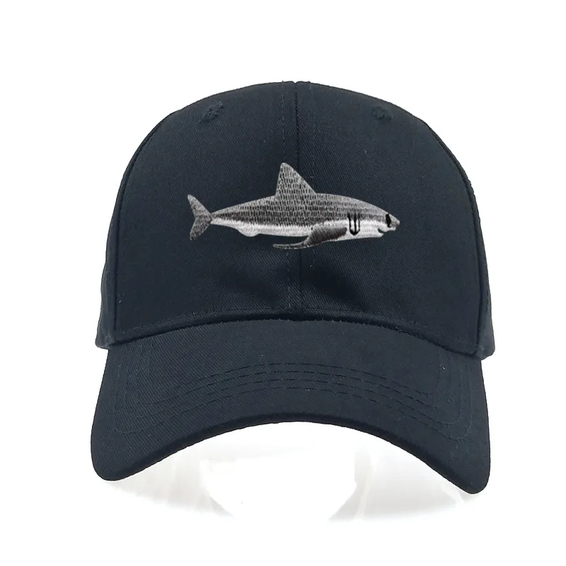 

Cross Border Electricity Supplier Hot Selling Shark Embroidered Baseball Cap Europe And America Popular Brim Hat Men And Women T
