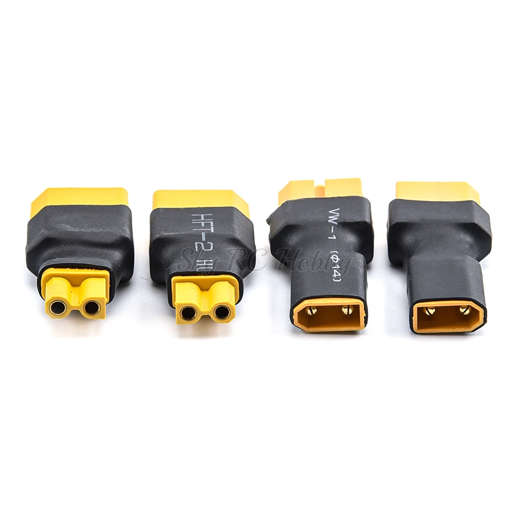 4PCS Male / Female XT60 to XT30 Plug Female Male Adapter Converter Connector for FPV Drone RC Lipo NiMH Battery Charger ESC Part