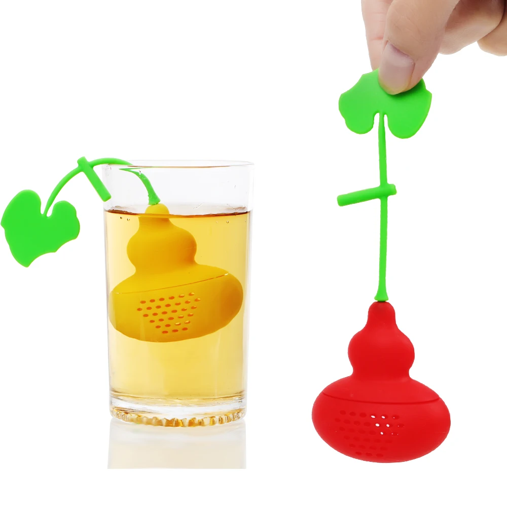 

NICEYARD Empty Tea Bags Tea Strainer Filter Silicone Tea Infuser Teaware Loose Tea Leaf Diffuser Calabash Shape Kitchen Tools