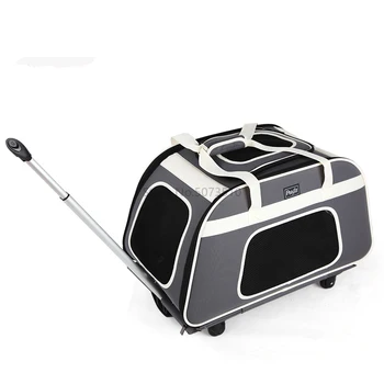

Pet Trolley Case Small and Medium Dogs Four Wheels Breathable Outdoor Bag Silent Cats Portable Cat Carrier