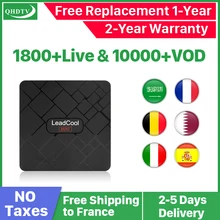 Leadcool Mini Smart Tv Box Android 8.1 French Arabic IPTV France Subscription QHDTV Code IPTV Netherlands Albania 4K Media Playe
