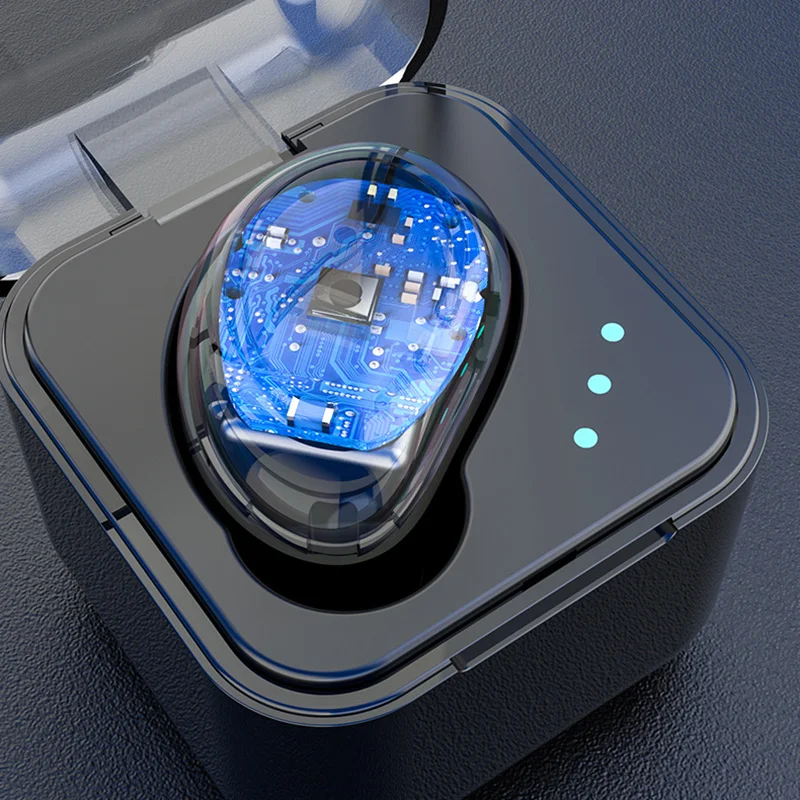 Single Wireless Mini BT5 0 Earphone In Ear Headset Headphone with Charge Box VDX99