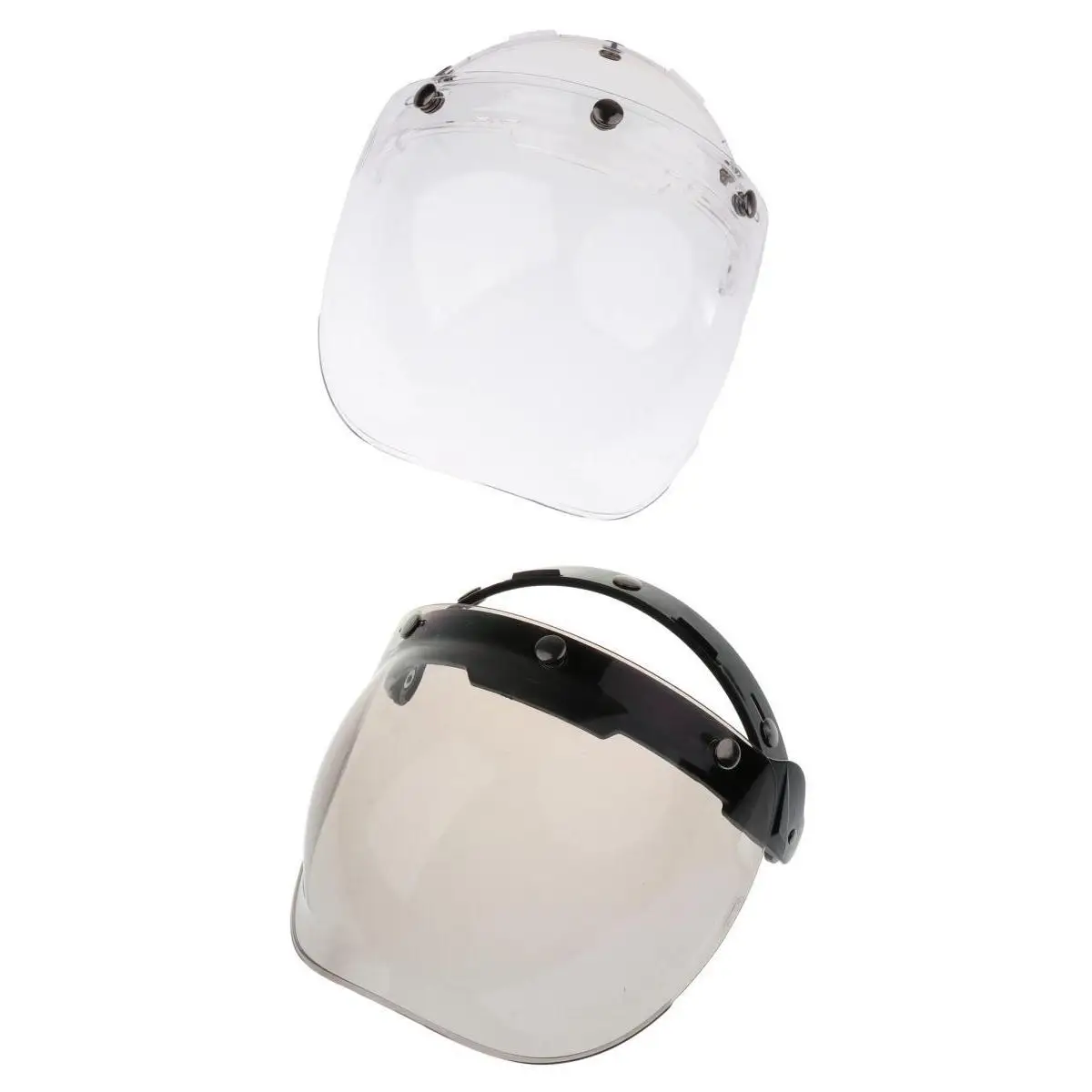 2x 3-Snap Bubble Wind Shield Visor For Universal Motorcycle Helmet