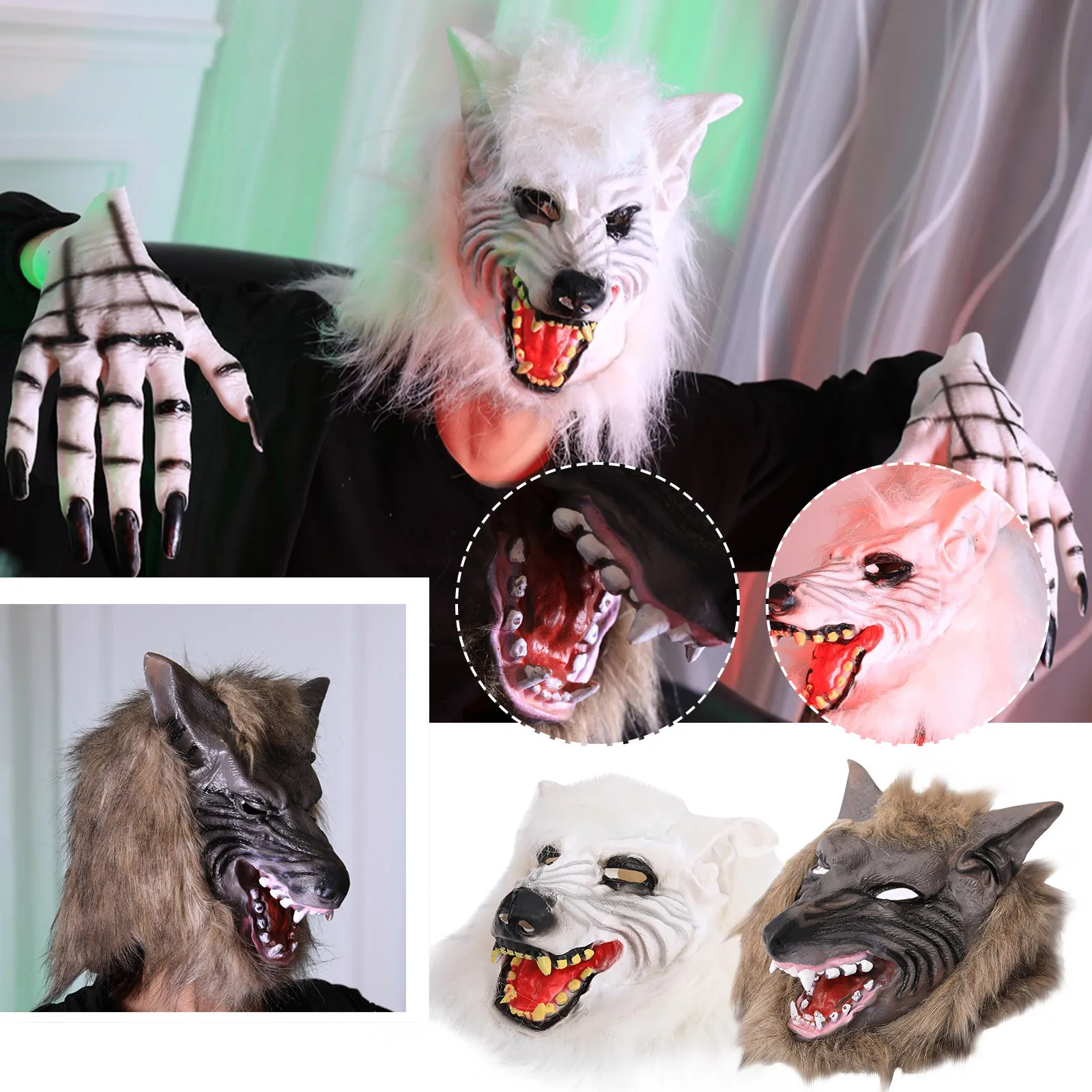 Фотореквизит для костюма на Хэллоуин и маскарад маски ужасные головные уборы