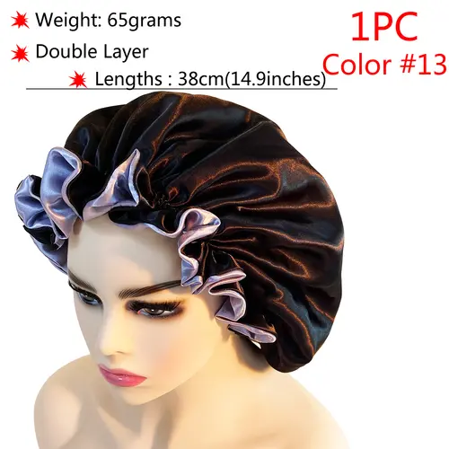 New Silk Sleeping Cap Night Hat Head Cover Bonnet Satin Cheveux Nuit For Curly Hair Care Women Beauty Maintenance Designer - Image 20