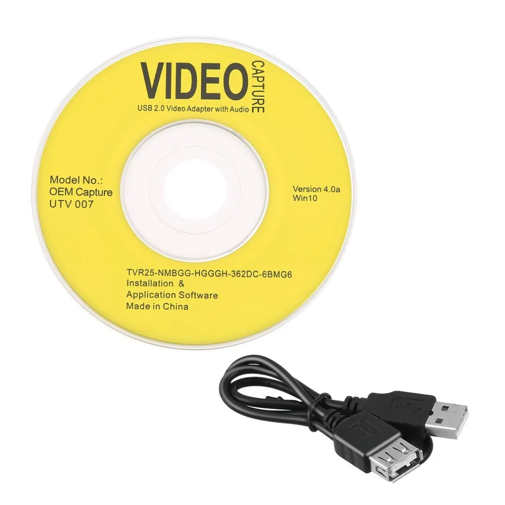 Портативный USB 2,0 Easycap Видео Аудио захвата карты адаптер VHS DC60 DVD конвертер Композитный RCA синий