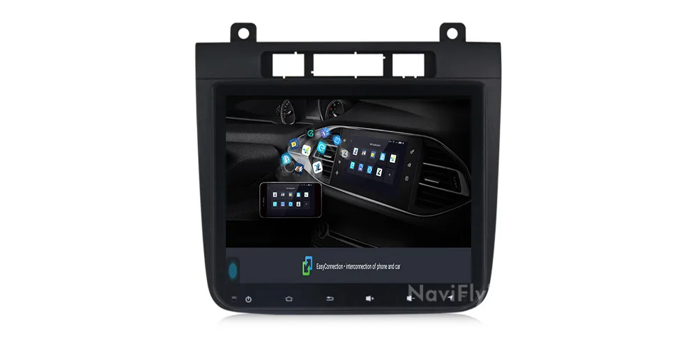 NaviFly Android 9,1 автомобильный мультимедийный плеер для Volkswagen Touareg 2012- Стерео Радио DVD gps навигация четырехъядерный HD 1024*600