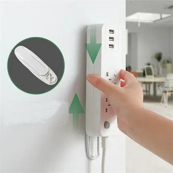 

Home Power Plug Socket Holder Shelf Power Plug Storage Rack Self Adhesive Wall Mounted Power Socket Plug Board Router Holder
