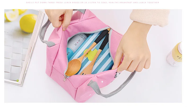 Insulated Baby Bottle Bag 21cm Waterproof Oxford Lunch Cooler Storage