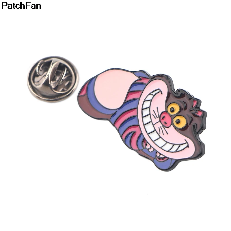 Patchfan Забавный мультяшный Кот эмалевые броши, булавки из цинкового металла insignia para рюкзак «сделай сам» одежда для сумки, Бейджи для мальчиков и девочек A2491