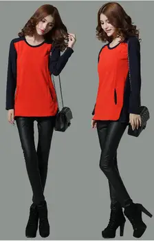 

Plus Velvet Pu Solid Color High Waist Tight Sexy Leather Pants 2019 Autumn Stretch Warm Fashion Trousers Was Thin 23 Colors