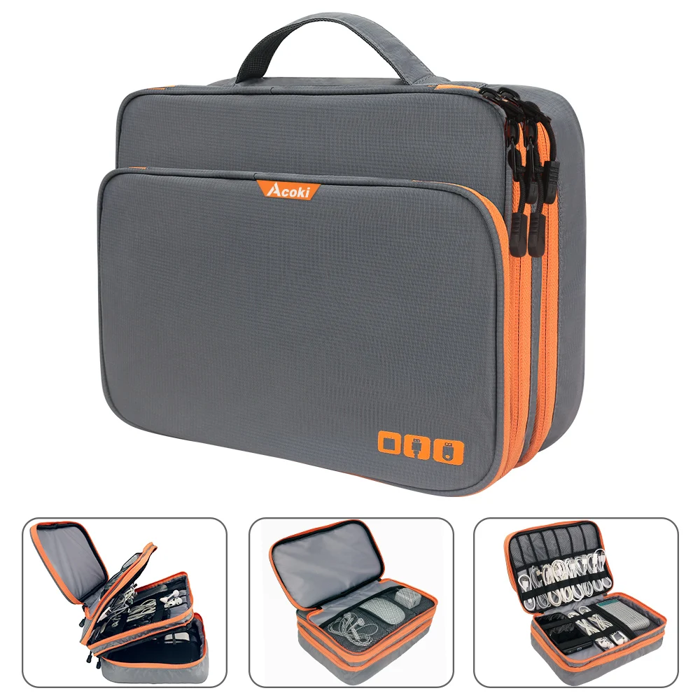 Organizer Storage-Handbag Electronic-Accessories Front-Pocket iPad with Large-Capacity