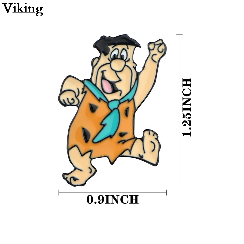 Flintstones, мультяшный значок, классный значок на воротник, значок, броши на лацкане, значок на униформу, ювелирный значок для костюма, ювелирные изделия унисекс G0657