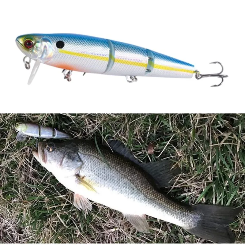 Hunthouse Mikey JR Wakebait Swimbait Fishing Lures Minnow Jointed Bait With  Soft Tail For Bass Pike 2020 pesca Tackle - AliExpress