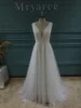 Mryarce Elegant Embroidery Lace Floral Sleeveless Spring Wedding Dress Bridal Gowns Vestido De Noivas 2
