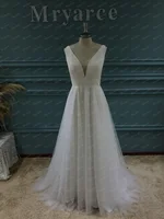 Mryarce Elegant Embroidery Lace Floral Sleeveless Spring Wedding Dress Bridal Gowns Vestido De Noivas 2