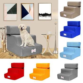 

Dog Stairs Pet 3 Steps Stairs for Small Dog Cat Dog House Pet Ramp Ladder Anti-slip Removable Dogs Bed Stairs Pet Supplies #Y5