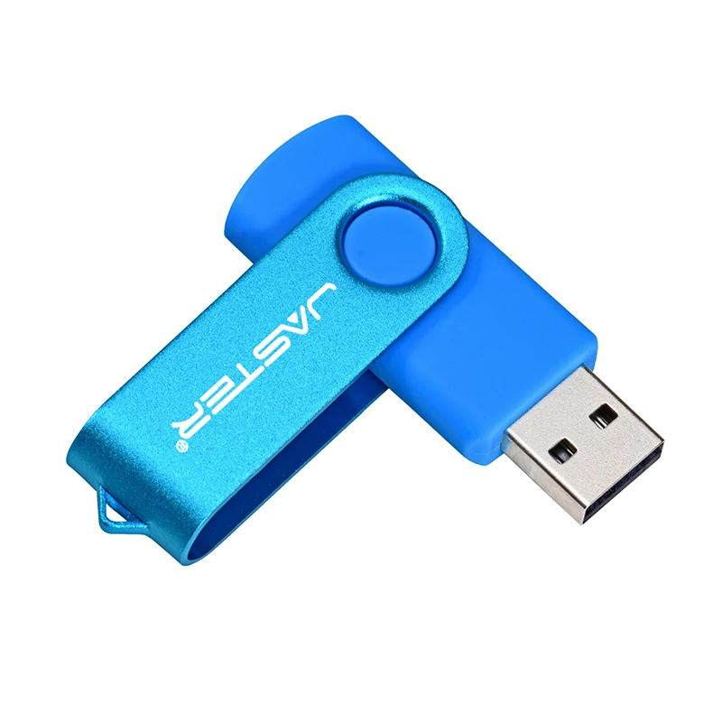 JASTER новые USB флэш-накопители поворотный внешний Флешка 64 ГБ 32 ГБ 16 ГБ 8 ГБ 4 ГБ карта памяти usb необычный флеш-накопитель - Цвет: Синий