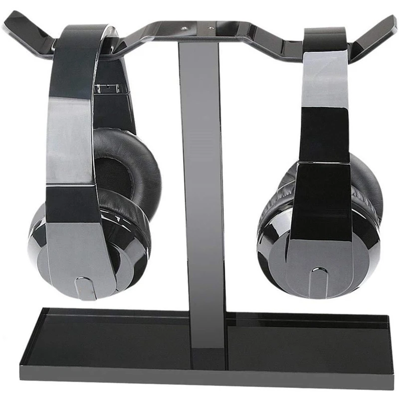 Portable Bidirectional Headphone Stand Acrylic Dual Balance Headset Stands Gaming Headset Holder Mount