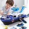 Kids Toys Simulation Track Inertia Boat Diecasts & Toy Vehicles Music Story Light Toy Ship Model Toy Car Parking Boys Toys ► Photo 3/6