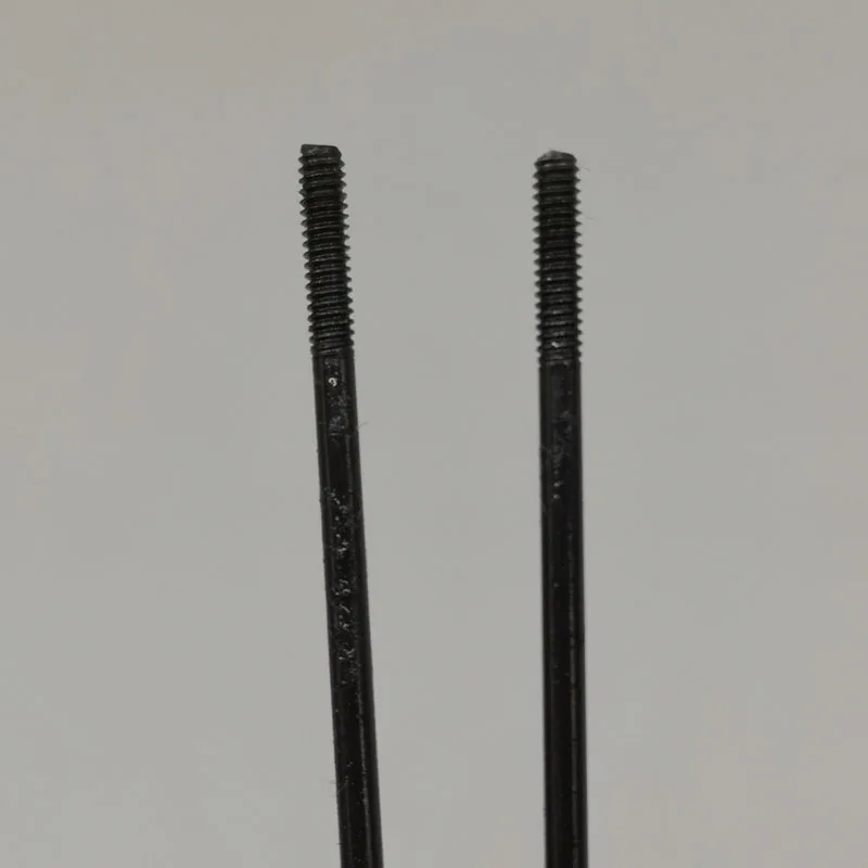 16 Pieces A Lot 15 Gauge Diameter 1.8mm Spokes Black Color 304 Stainless Steel Straight Pull Mountain Bike Spokes With Caps