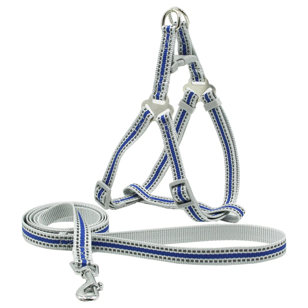Adjustable Reflective Pet Dog Chest Straps Nylon Walking Traction Rope Dog Lead Leash