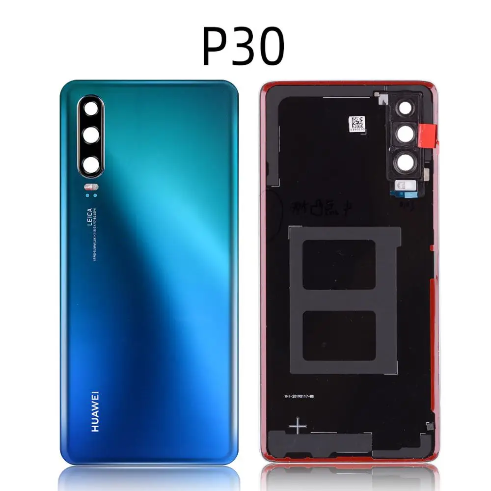 Задний корпус для huawei P30 Pro задняя крышка стеклянная батарея с объективом камеры Замена для huawei P30 Задняя крышка батареи - Цвет: P30 Twilight