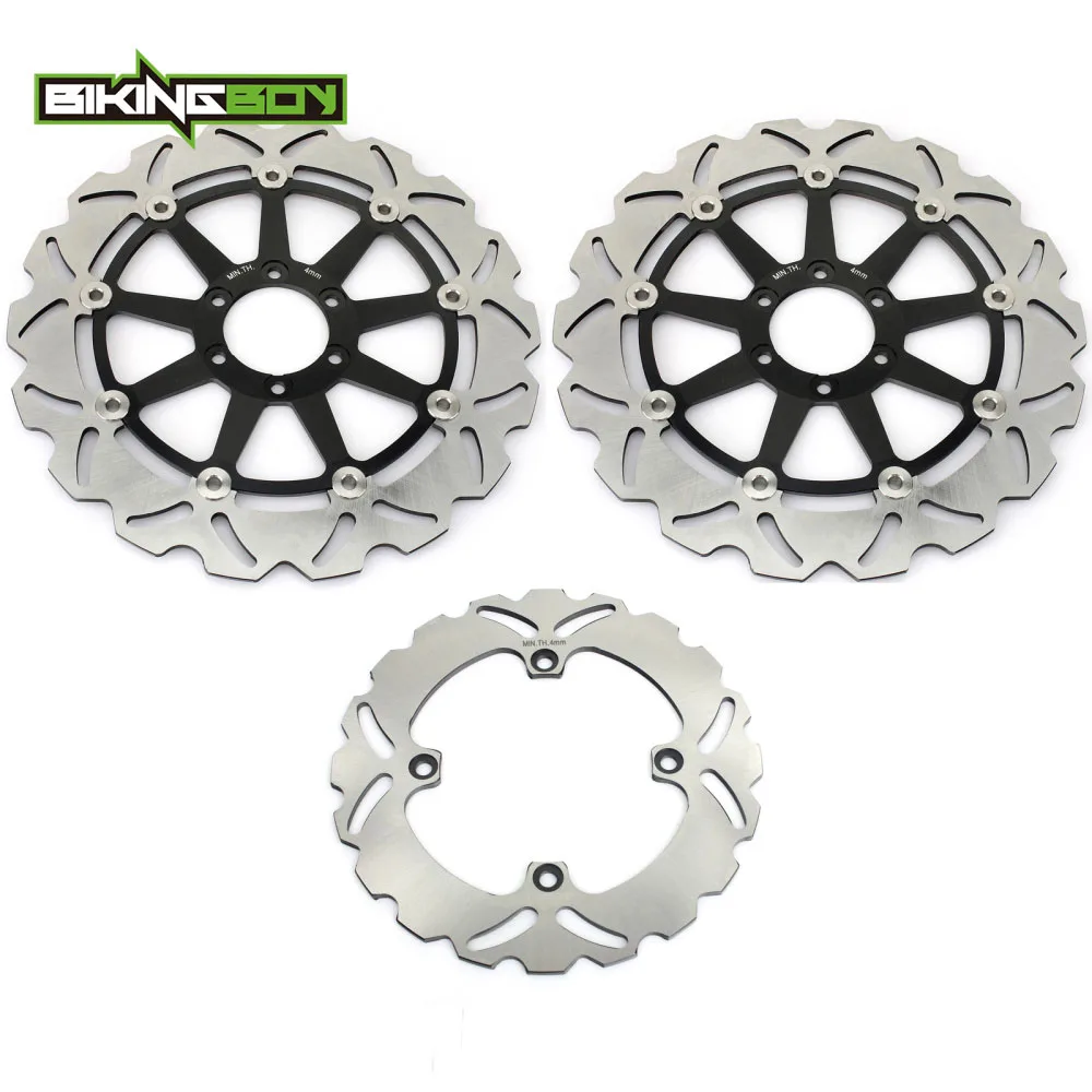 Wavy Black BIKINGBOY для DUCATI 748 S 99-02 748 95-02 748 SPS 98-99 748 SP 95-97 916 94-98 круглые/волнистые Передние Задние тормозные диски роторы - Цвет: Wavy Black