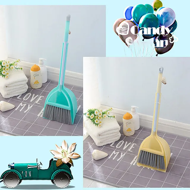 Simulation Play House Broom Mop Set Kindergarten Toys Baby Pretend Role Sweeping Game Cleaning Children Preschool Education Toy 6