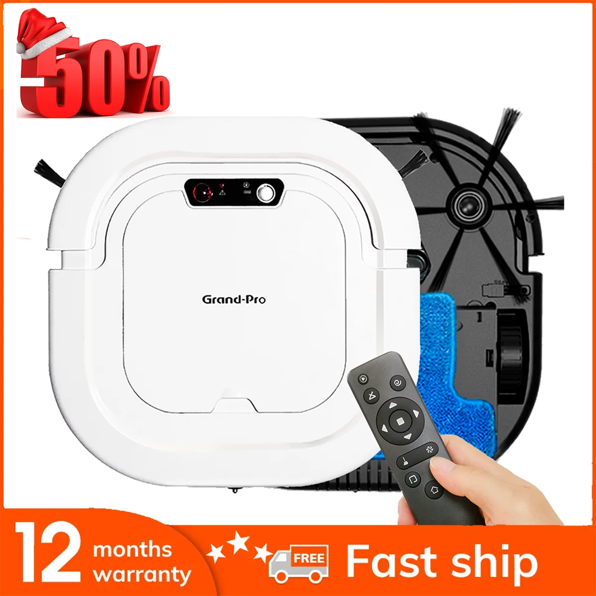 Grand Pro A1 Multifunctional Robot Vacuum Cleaner 3 In 1 Auto