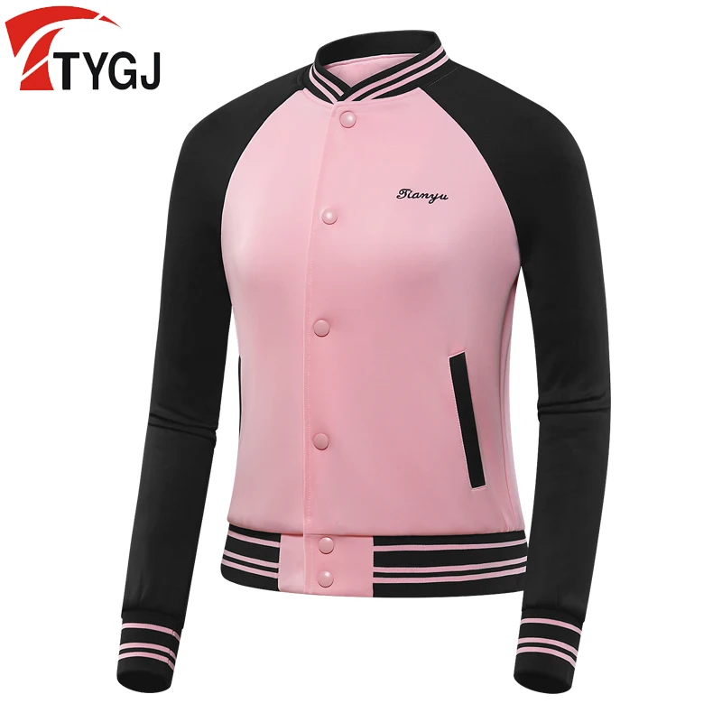 Женская куртка для гольфа, пальто на пуговицах, спортивная бейсбольная куртка, Женская куртка с карманами, сохраняющая тепло, тренировочная одежда для гольфа, D0813