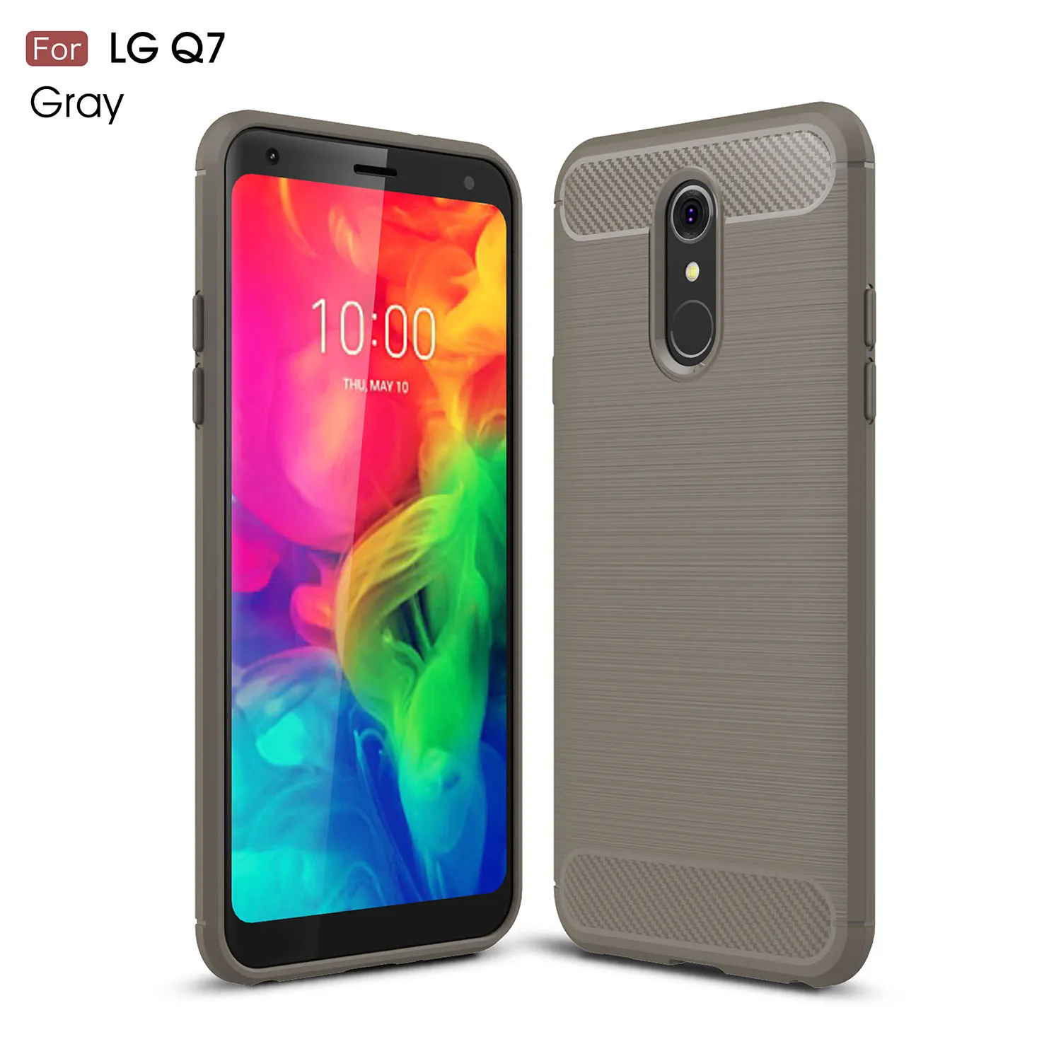 Для LG Q7+ Q7 Plus чехол из углеродного волокна LG Q7 силиконовый мягкий ТПУ чехол LMQ610NM LMQ610NA Q610TA высокое качество анти-падение бампер Funda