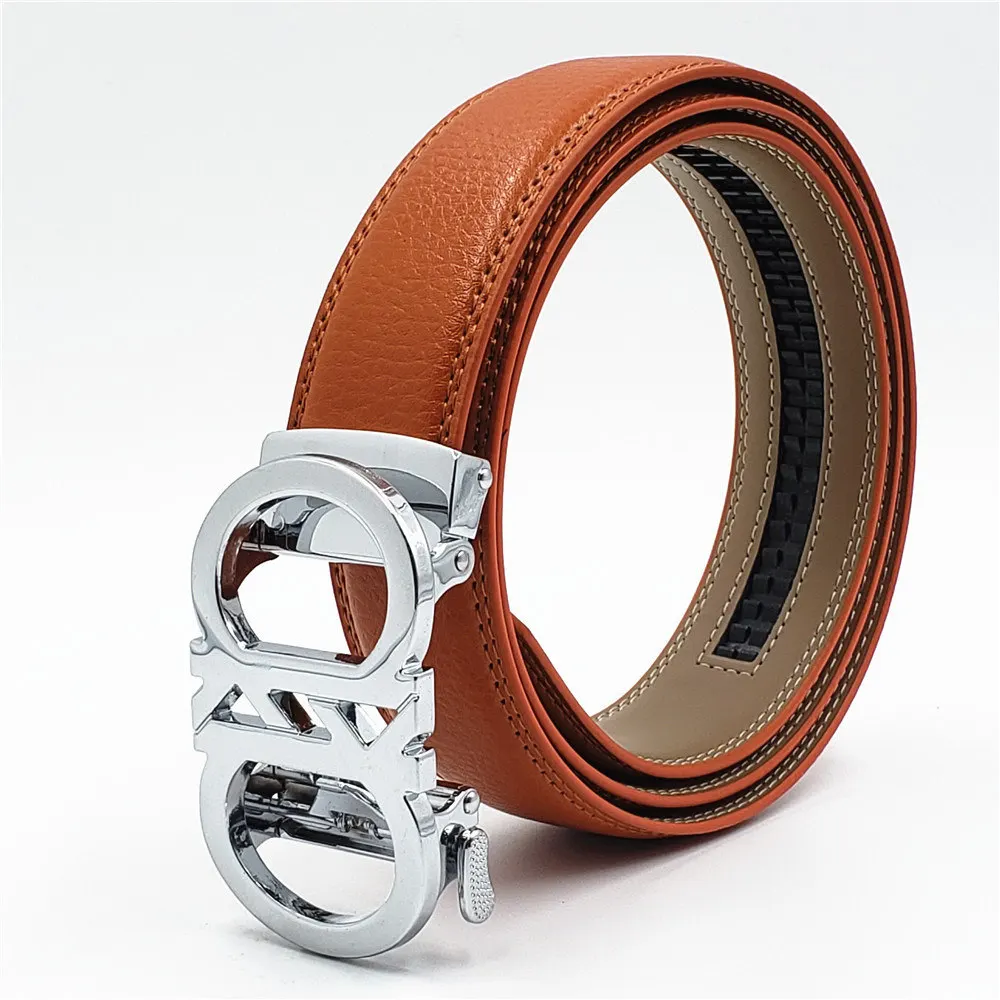 

New Genuine Leather Men Belts Big Automatic Buckle Belt Fashion Male Belt for Jeans Pants Designer Luxury Strap Men's Belt