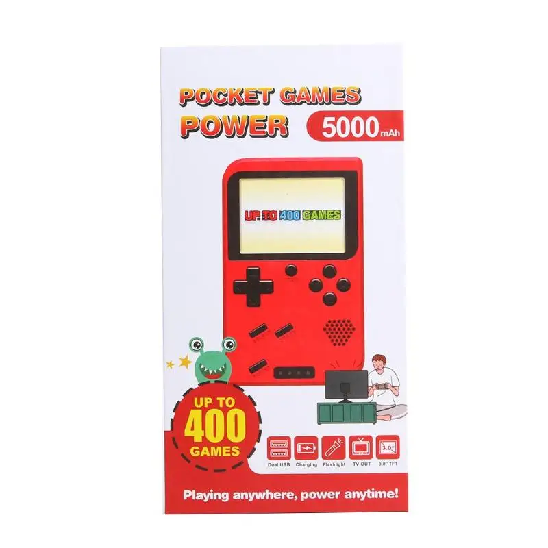 PB03 Mini Handheld Retro Video Game Console 8 Bit Pocket Game Player Built-in 400 Classic Games Gift for Child Nostalgic Player