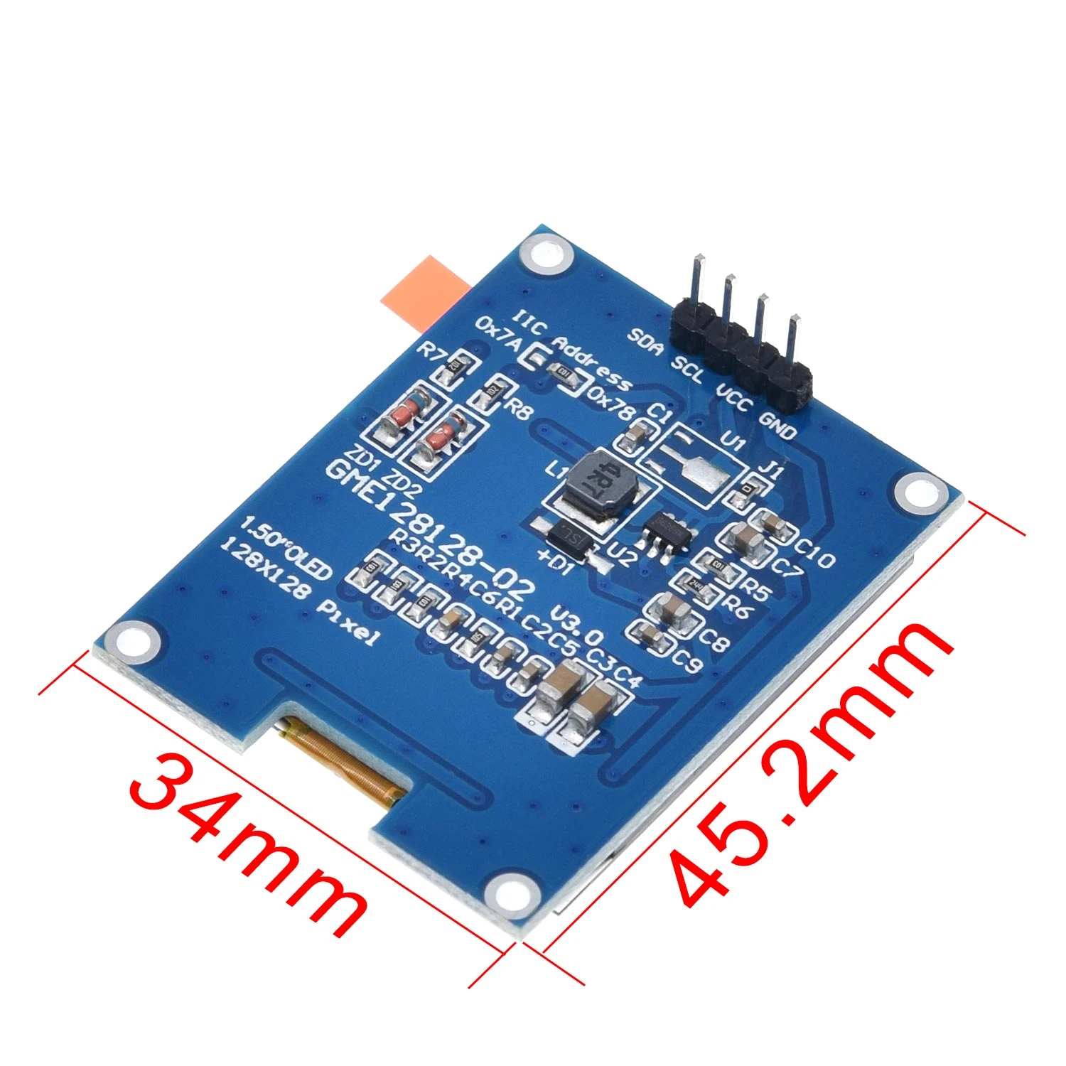 1,5 Дюймовый 128x128 OLED экран модуль для Raspberry Pi для STM32 для Arduino