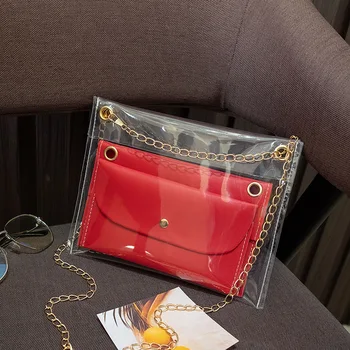 

RanHuang New Arrive 2020 Women's Transparent Composite Bags Summer Small Shoulder Bags Girls Candy Color Messenger Bags A1790