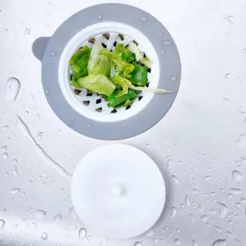 

Kitchen sink filter waste drain plug filter silicone straw drain cover sewer hair filter filter waste collection anti-clogging