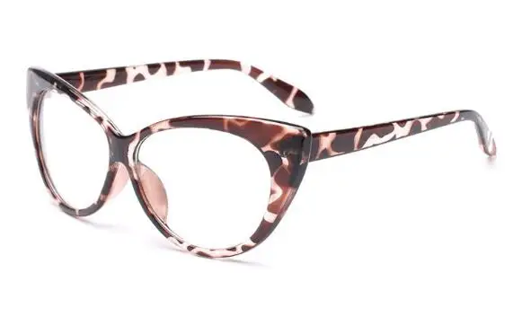 leopard Оптические оправы кошачий глаз, винтажные очки, прозрачные компьютерные очки, модные брендовые женские леопардовые прозрачные Линзы для очков, очки - Цвет оправы: leopard