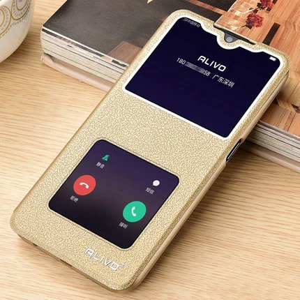 Кожаный чехол для OPPO Realme XT книжка с окошком и подставкой X2 6 4 дюйма RealmeXT x t