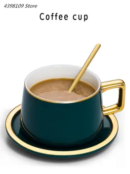 

European ceramic coffee mug mug tea set coffee cup dish set breakfast milk cup creative simple afternoon tea porcelain cup